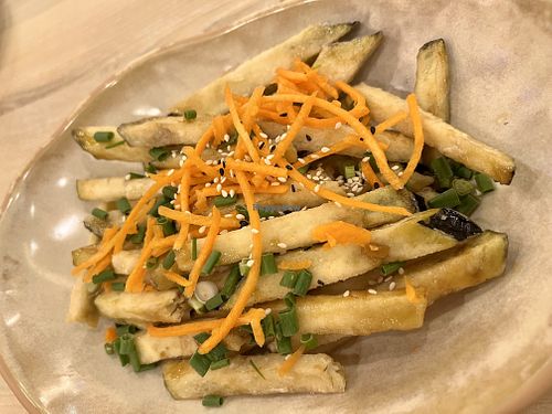 Aubergine fries 🍆   at Salad Factory - The Promenade in Bangkok