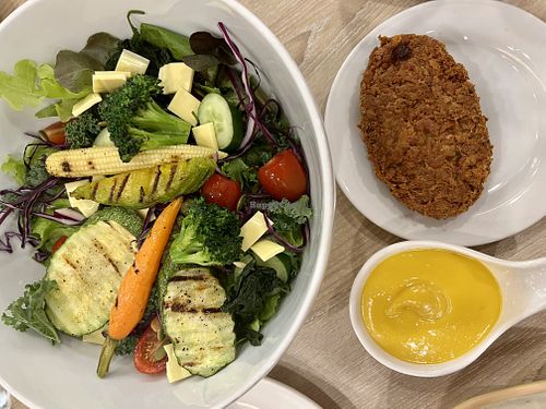 Salad with pumpkin dressing   at Salad Factory - The Promenade in Bangkok