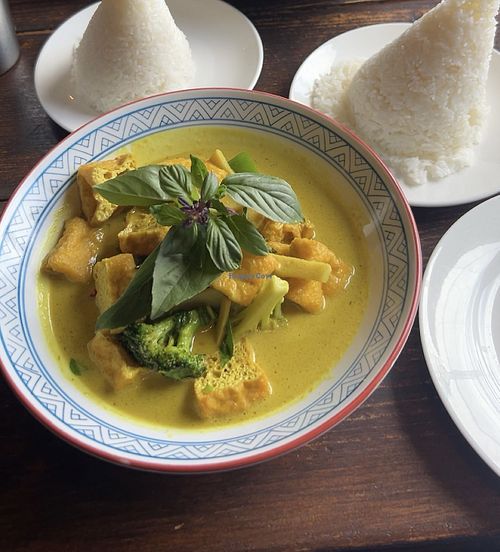 Green curry with tofu  at Mo Thai in Mississauga