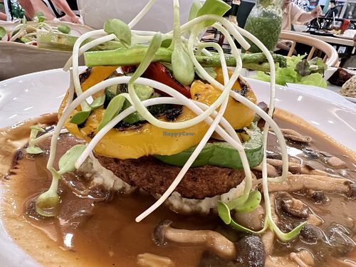 Plant based Hamburg steak  at Salad Factory - Crystal Park in Bangkok