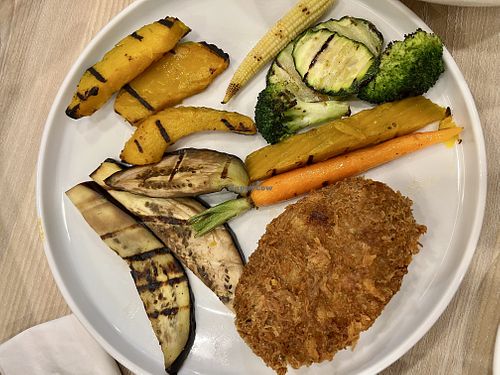 Grilled vegetables & plant based crab  at Salad Factory - Crystal Park in Bangkok