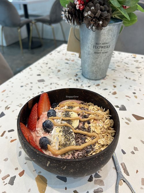 Vegan smoothie bowl  at Soul Smoothie Bar in Central Singapore