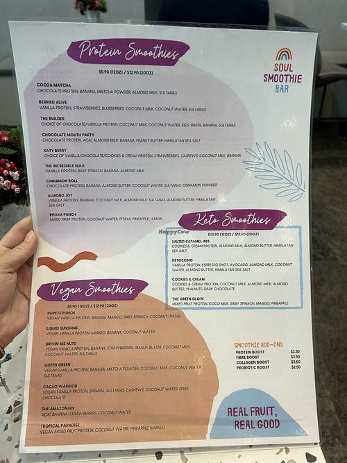 Menu april  at Soul Smoothie Bar in Central Singapore