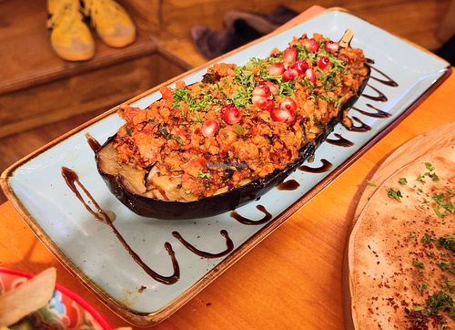 Stuffed aubergine at Dervish in Berlin