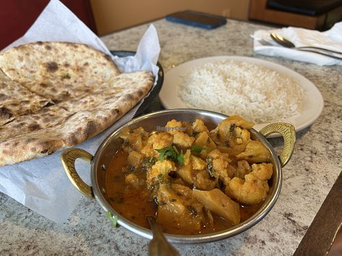 Vegan Aloo gobi with chickpeas and cauliflower .  at Shyans's Kitchen in Metairie