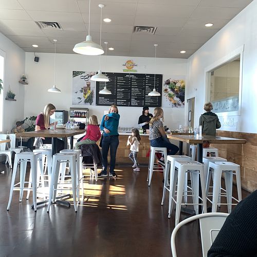 Order at the counter and they bring it to your table    at Eat and Evolve in Peoria