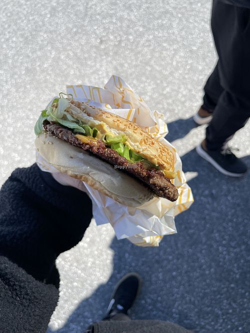 Vegan patty   at Burger Club in Wanaka