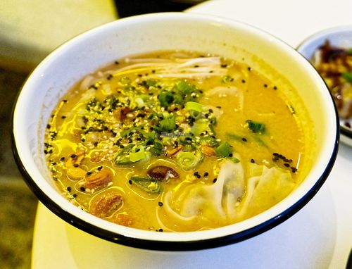 Miso soup w/noodles at Lil Bao  in Brussels