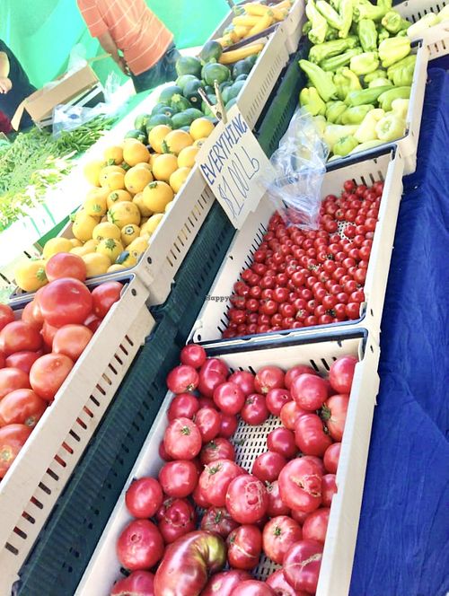 Fresh produce at Alum Rock Village Farmers' Market in San Jose