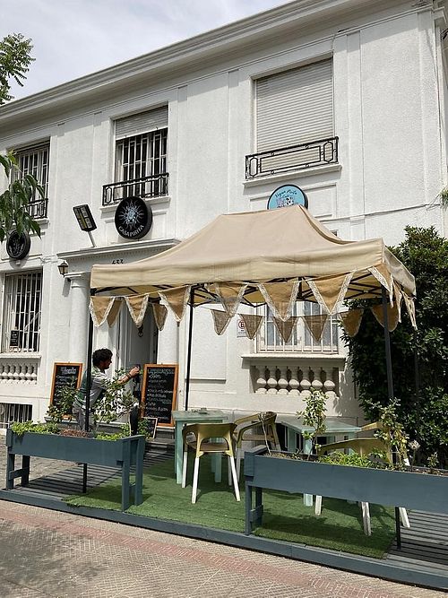small front porch at Casa Pirita in Santiago