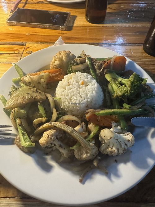 Veggies with ricee  at Nectar in Granada