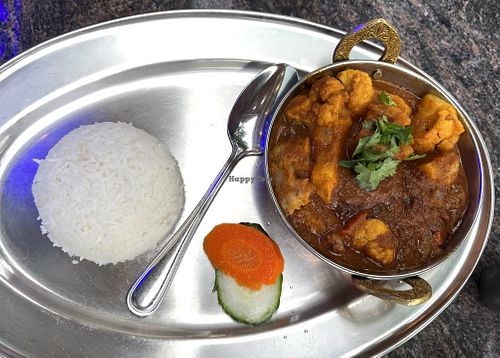 Vegan Aaloo gobi with basmati rice ❤️  at Himalayan Curry & Kebob in Loveland
