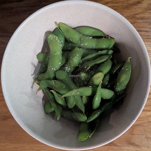 edamame at AFURI ramen + dumpling in Portland