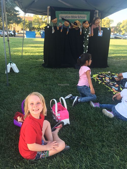 Enjoying the puppet show @ the Farmer’s Market! at Certified Farmers' Market in Fairfield