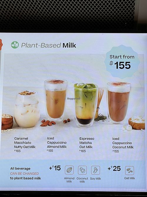 Plant-based drinks selection   at DMK - The Coffee Club - T2 in Bangkok