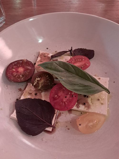 Fresh tofu caprese at HAPPA Restaurant in Berlin