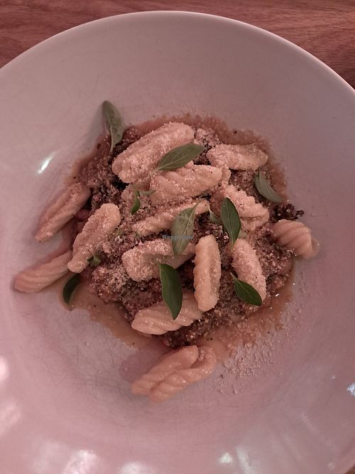 Handmade pasta with chickpea & aubergine sauce at HAPPA Restaurant in Berlin