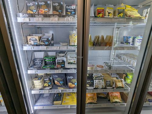 Vegan cheeses at The Good Place in Montpellier