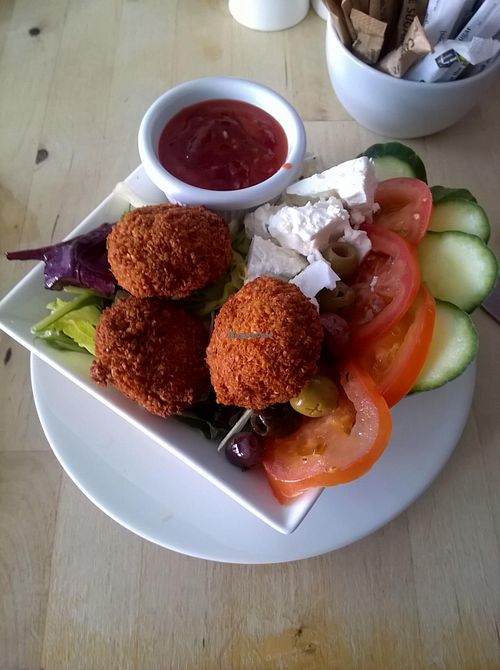 Feta and Falafel Salad at Sky Apple Cafe in Newcastle Upon Tyne