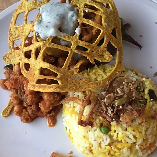 vegetable biriyani at Sky Apple Cafe in Newcastle Upon Tyne