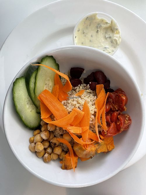 Buddha bowl  at Birchwood Coffee Kǫ̀ in Yellowknife