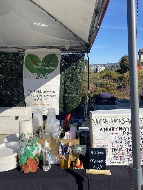 Think Vegan Signage for Vegan Vibes  at Vegan Vibes | Vibras Veganas - Pop Up in Richmond