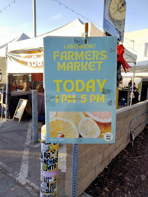 Wednesday hours as of 2025 at Farmer's Market - Larchmont Village in Los Angeles