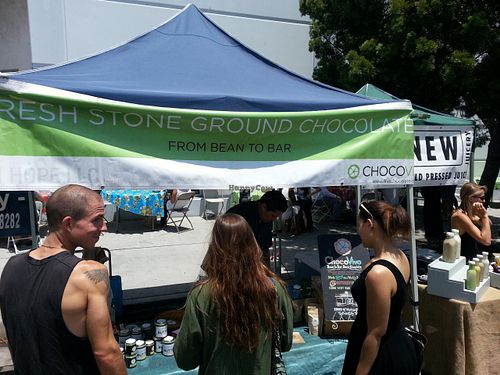 chocovi vegan chocolates at Farmer's Market - Mar Vista in Los Angeles