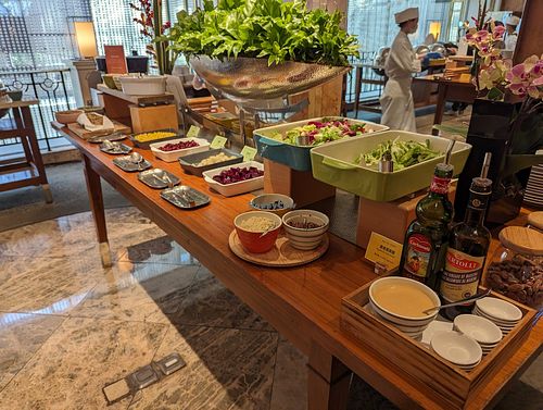 Salad bar at Cha Lounge in Taipei