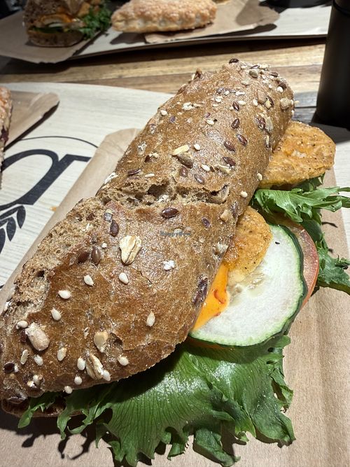 vegan sandwich  at Backstube Tromsoe in Tromsoe