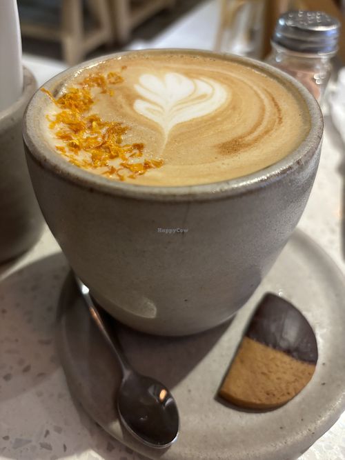 Pumpkin latte!!! The best I’ve ever had!  at Nueza in Buenos Aires