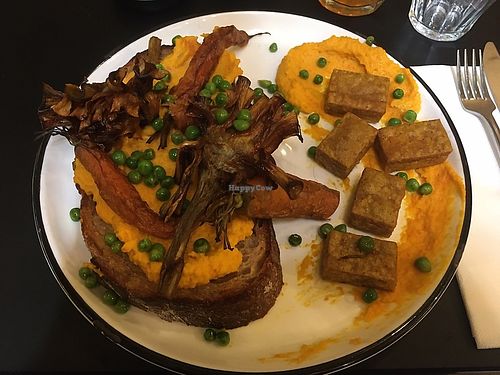 Vegan dish in spring 2023  at Diploid in Lyon