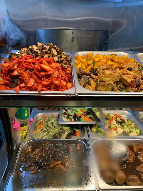 Economic mixed rice dishes at Ju Fu Yuan Vegetarian Delight - Blk 477 Tampines in East Singapore