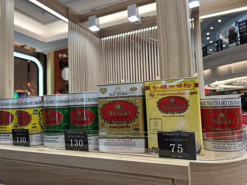 Products for sale  at Cha Tra Meu - The Promenade in Bangkok