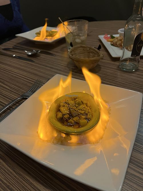 Speciaal voorgerecht in mangoschil  at Nyonya & Thai in Son