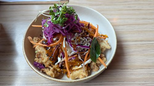 Cauliflower Manchurian at Eruption Brewing in Lyttelton