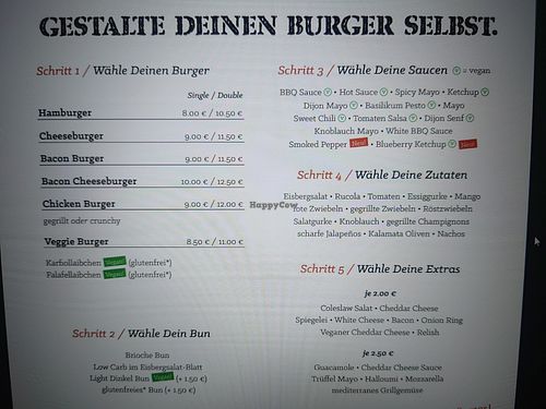 You can build your own burger at Le Burger in Innsbruck