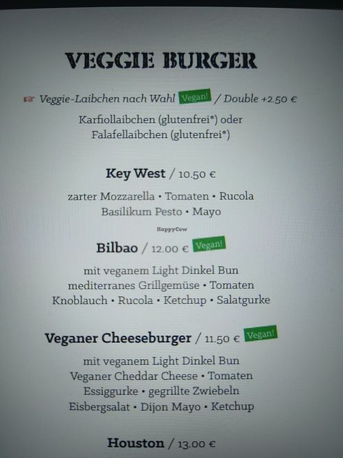 Vegan burger at Le Burger in Innsbruck