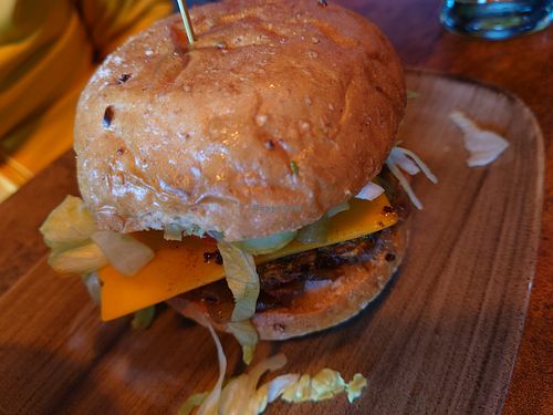 Vegan cheeseburger at Le Burger in Innsbruck