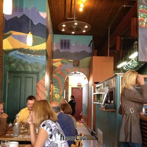 tables at Cafe Gratitude in Kansas City