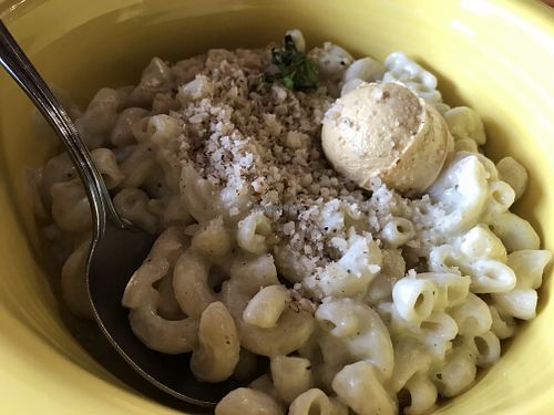 Macaroni cheese at Cafe Gratitude in Kansas City