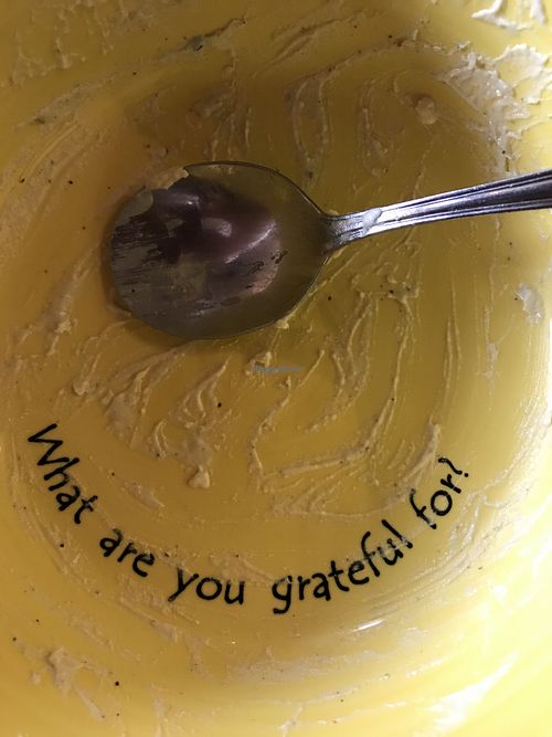 Empty bowl at Cafe Gratitude in Kansas City