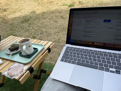 Outside seating  at Earthborn - 지구본 in Incheon