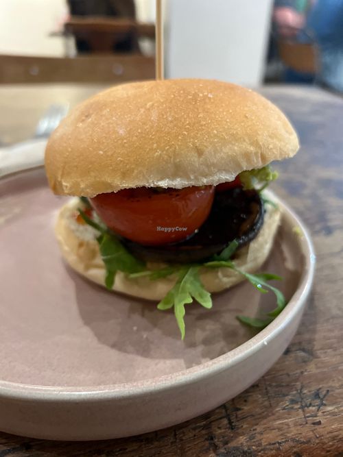 Vegan breakfast bap  at The Fat Gherkin in Moira