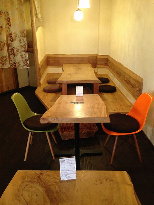 The atmosphere at Morpho cafe is intimate and relaxed.  at Morpho Cafe in Kyoto