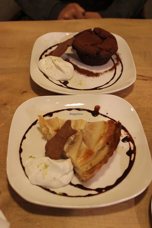 The chocolate cake was good but the pear tart was really really really good! at Morpho Cafe in Kyoto