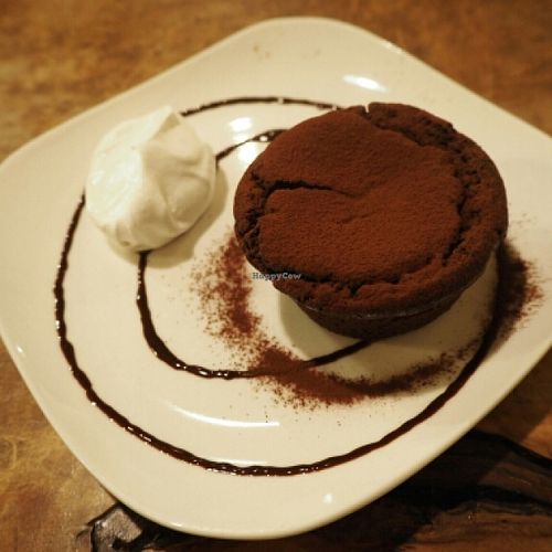 chocolate cake at Morpho Cafe in Kyoto