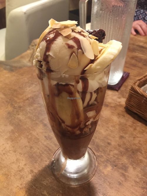 Vegan chocolate parfait at Morpho Cafe in Kyoto