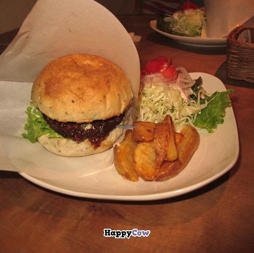 Tasty burger! at Morpho Cafe in Kyoto