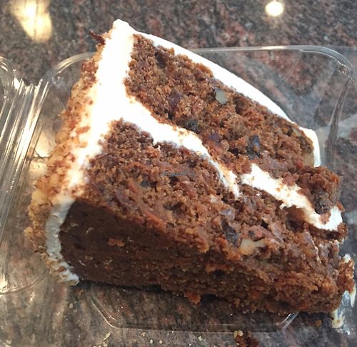 Carrot cake-more like gingerbread cake!  at Real Food Daily - Pasadena in Pasadena